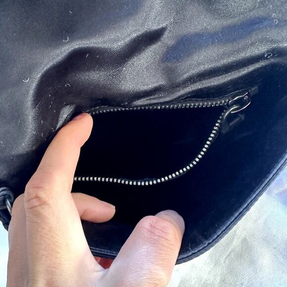 Prada Black Satin Chain Strap Small Handbag - Picture 7 of 10